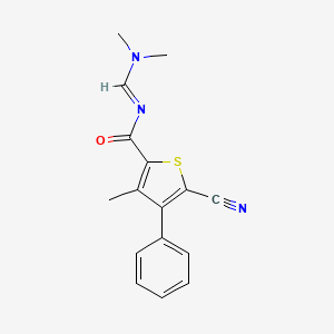 5-cyano-N-[(dimethylamino)methylene]-3-methyl-4-phenyl-2-thiophenecarboxamide