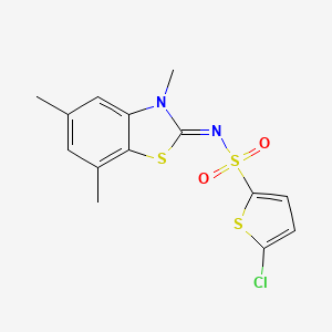 (Z)-5-chloro-N-(3,5,7-trimethylbenzo[d]thiazol-2(3H)-ylidene)thiophene-2-sulfonamide