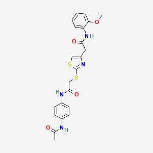 N-(4-acetamidophenyl)-2-((4-(2-((2-methoxyphenyl)amino)-2-oxoethyl)thiazol-2-yl)thio)acetamide