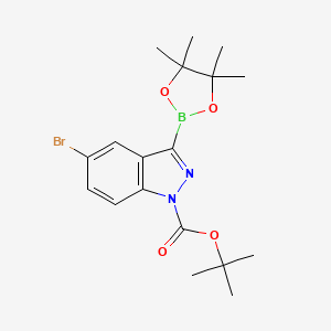 tert-Butyl 5-bromo-3-(tetramethyl-1,3,2-dioxaborolan-2-yl)indazole-1-carboxylate
