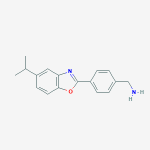 molecular formula C17H18N2O B278044 1-{4-[5-(Propan-2-yl)-1,3-benzoxazol-2-yl]phenyl}methanamine 