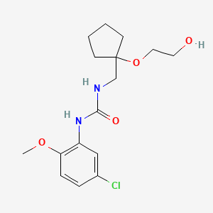 molecular formula C16H23ClN2O4 B2780444 1-(5-Chloro-2-methoxyphenyl)-3-((1-(2-hydroxyethoxy)cyclopentyl)methyl)urea CAS No. 2310017-58-2