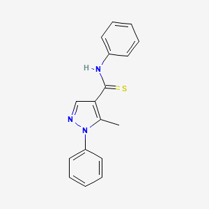 molecular formula C17H15N3S B2780446 5-methyl-N,1-diphenyl-1H-pyrazole-4-carbothioamide CAS No. 109466-35-5