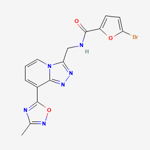 molecular formula C15H11BrN6O3 B2780447 5-bromo-N-((8-(3-methyl-1,2,4-oxadiazol-5-yl)-[1,2,4]triazolo[4,3-a]pyridin-3-yl)methyl)furan-2-carboxamide CAS No. 2034458-37-0