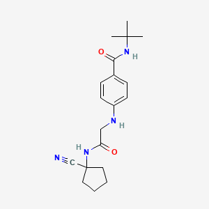 molecular formula C19H26N4O2 B2780450 N-tert-butyl-4-({[(1-cyanocyclopentyl)carbamoyl]methyl}amino)benzamide CAS No. 1197711-85-5