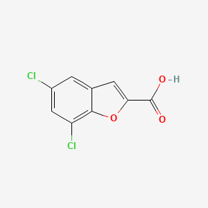 molecular formula C9H4Cl2O3 B2780456 5,7-dichlorobenzofuran-2-carboxylic Acid CAS No. 50635-20-6