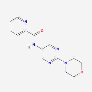 molecular formula C14H15N5O2 B2780463 N-(2-吗啉基嘧啶-5-基)吡啶甲酰胺 CAS No. 1396686-14-8