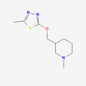 1-Methyl-3-{[(5-methyl-1,3,4-thiadiazol-2-yl)oxy]methyl}piperidine