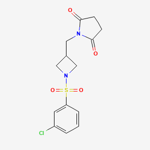 1-{[1-(3-Chlorobenzenesulfonyl)azetidin-3-yl]methyl}pyrrolidine-2,5-dione