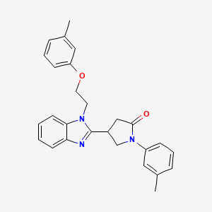 1-(m-tolyl)-4-(1-(2-(m-tolyloxy)ethyl)-1H-benzo[d]imidazol-2-yl)pyrrolidin-2-one