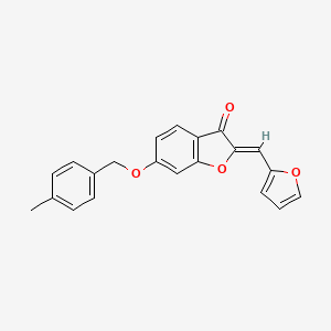 molecular formula C21H16O4 B2780481 (Z)-2-(呋喃-2-基亚甲基)-6-((4-甲基苯基)氧基)苯并呋喃-3(2H)-酮 CAS No. 620548-90-5