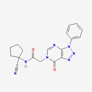 N-(1-cyanocyclopentyl)-2-{7-oxo-3-phenyl-3H,6H,7H-[1,2,3]triazolo[4,5-d]pyrimidin-6-yl}acetamide