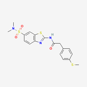 N-(6-(N,N-dimethylsulfamoyl)benzo[d]thiazol-2-yl)-2-(4-(methylthio)phenyl)acetamide
