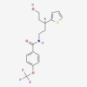 N-(5-hydroxy-3-(thiophen-2-yl)pentyl)-4-(trifluoromethoxy)benzamide