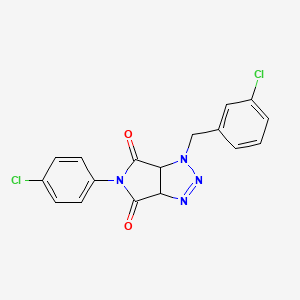 molecular formula C17H12Cl2N4O2 B2780513 1-(3-氯苄基)-5-(4-氯苯基)-3a,6a-二氢吡咯并[3,4-d][1,2,3]嘧啶-4,6(1H,5H)-二酮 CAS No. 1008089-08-4
