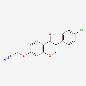 molecular formula C17H10ClNO3 B2780525 2-((3-(4-chlorophenyl)-4-oxo-4H-chromen-7-yl)oxy)acetonitrile CAS No. 637747-85-4