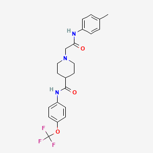 molecular formula C22H24F3N3O3 B2780527 1-(2-oxo-2-(p-tolylamino)ethyl)-N-(4-(trifluoromethoxy)phenyl)piperidine-4-carboxamide CAS No. 941928-87-6