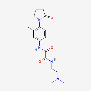 molecular formula C17H24N4O3 B2780531 N1-(2-(二甲氨基)乙基)-N2-(3-甲基-4-(2-氧代吡咯烷-1-基)苯基)草酰胺 CAS No. 941957-65-9