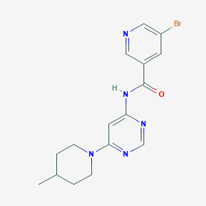 molecular formula C16H18BrN5O B2780535 5-bromo-N-(6-(4-methylpiperidin-1-yl)pyrimidin-4-yl)nicotinamide CAS No. 1421584-31-7