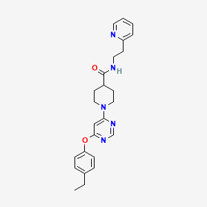 molecular formula C25H29N5O2 B2780536 1-(6-(4-乙基苯氧)嘧啶-4-基)-N-(2-(吡啶-2-基)乙基)哌啶-4-甲酰胺 CAS No. 1115999-19-3