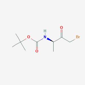 molecular formula C9H16BrNO3 B2780538 叔丁基-N-[(2R)-4-溴-3-氧代丁酰-2-基]氨基甲酸酯 CAS No. 2243824-59-9
