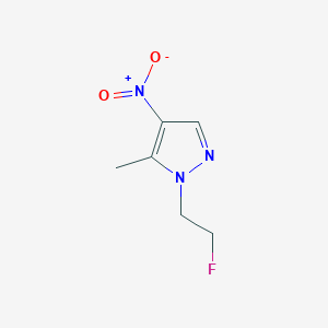 molecular formula C6H8FN3O2 B2780549 1-(2-Fluoroethyl)-5-methyl-4-nitropyrazole CAS No. 1443279-20-6