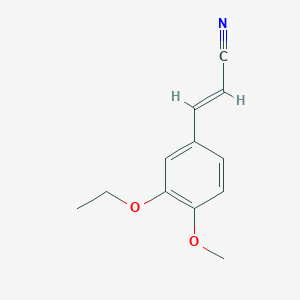 molecular formula C12H13NO2 B2780550 3-(3-乙氧基-4-甲氧基苯基)丙-2-烯腈 CAS No. 851958-89-9