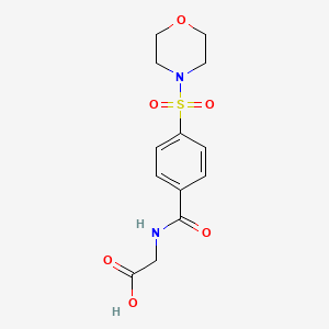 molecular formula C13H16N2O6S B2780563 N-[4-(Morpholin-4-ylsulfonyl)benzoyl]glycine CAS No. 712344-24-6