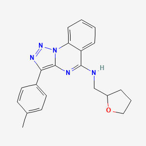 3-(4-methylphenyl)-N-[(oxolan-2-yl)methyl]-[1,2,3]triazolo[1,5-a]quinazolin-5-amine