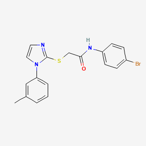 N-(4-bromophenyl)-2-((1-(m-tolyl)-1H-imidazol-2-yl)thio)acetamide