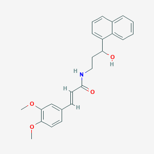 (E)-3-(3,4-dimethoxyphenyl)-N-(3-hydroxy-3-(naphthalen-1-yl)propyl)acrylamide