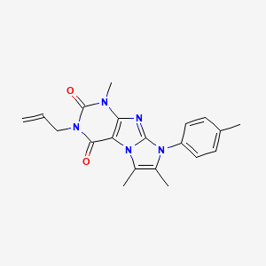molecular formula C20H21N5O2 B2780588 3-allyl-1,6,7-trimethyl-8-(p-tolyl)-1H-imidazo[2,1-f]purine-2,4(3H,8H)-dione CAS No. 877644-66-1