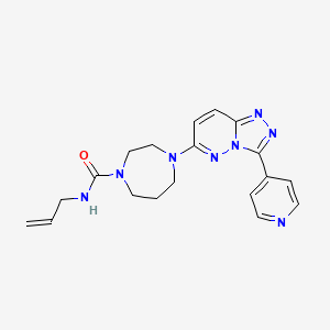 molecular formula C19H22N8O B2780593 N-丙-2-烯基-4-(3-吡啶-4-基-[1,2,4]三唑并[4,3-b]吡啶-6-基)-1,4-二氮杂环庚烷-1-甲酰胺 CAS No. 2380188-84-9