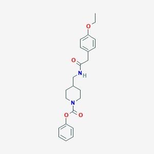 molecular formula C23H28N2O4 B2780594 Phenyl 4-((2-(4-ethoxyphenyl)acetamido)methyl)piperidine-1-carboxylate CAS No. 1235236-11-9