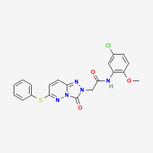 molecular formula C20H16ClN5O3S B2780598 N-(5-chloro-2-methoxyphenyl)-2-[3-oxo-6-(phenylthio)[1,2,4]triazolo[4,3-b]pyridazin-2(3H)-yl]acetamide CAS No. 1040680-62-3