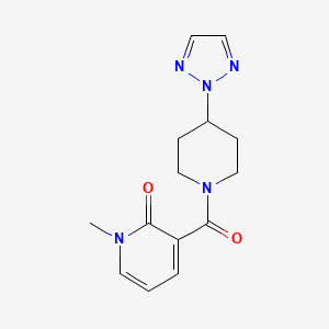 molecular formula C14H17N5O2 B2780601 3-(4-(2H-1,2,3-三唑-2-基)哌啶-1-甲酰)-1-甲基吡啶-2(1H)-酮 CAS No. 2200621-00-5