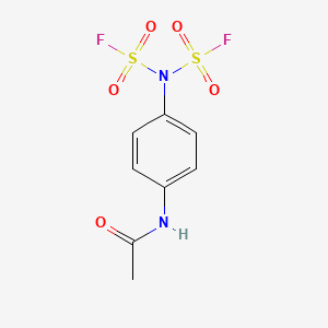 molecular formula C8H8F2N2O5S2 B2780602 (4-Acetamidophenyl)(fluorosulfonyl)sulfamoyl fluoride CAS No. 2172794-56-6