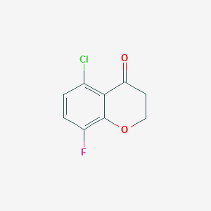 molecular formula C9H6ClFO2 B2780607 5-Chloro-8-fluorochroman-4-one CAS No. 1273653-86-3