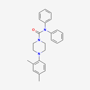 molecular formula C25H27N3O B2780613 4-(2,4-dimethylphenyl)-N,N-diphenylpiperazine-1-carboxamide CAS No. 501104-53-6