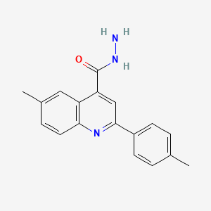 molecular formula C18H17N3O B2780614 6-Methyl-2-(4-methylphenyl)quinoline-4-carbohydrazide CAS No. 588696-78-0