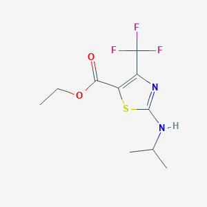 Ethyl 2-(propan-2-ylamino)-4-(trifluoromethyl)-1,3-thiazole-5-carboxylate