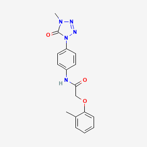 molecular formula C17H17N5O3 B2780627 N-(4-(4-methyl-5-oxo-4,5-dihydro-1H-tetrazol-1-yl)phenyl)-2-(o-tolyloxy)acetamide CAS No. 1396846-96-0