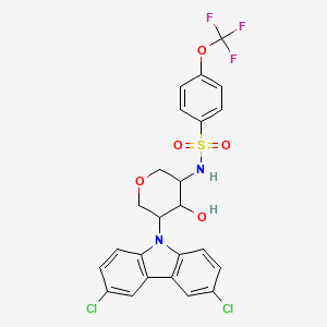 N-((3R,4R,5S)-5-(3,6-Dichloro-9H-carbazol-9-yl)-4-hydroxytetrahydro-2H-pyran-3-yl)-4-(trifluoromethoxy)benzenesulfonamide