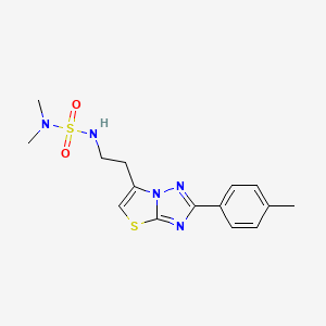 molecular formula C15H19N5O2S2 B2780633 dimethyl({2-[2-(4-methylphenyl)-[1,2,4]triazolo[3,2-b][1,3]thiazol-6-yl]ethyl}sulfamoyl)amine CAS No. 895431-24-0