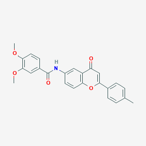 3,4-dimethoxy-N-[2-(4-methylphenyl)-4-oxo-4H-chromen-6-yl]benzamide