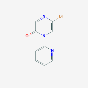 molecular formula C9H6BrN3O B2780636 5-溴-1-(吡啶-2-基)-1,2-二氢吡嗪-2-酮 CAS No. 2251054-54-1