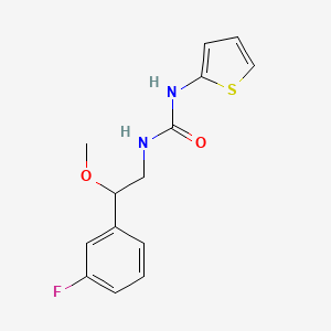 molecular formula C14H15FN2O2S B2780638 1-(2-(3-Fluorophenyl)-2-methoxyethyl)-3-(thiophen-2-yl)urea CAS No. 1797555-89-5