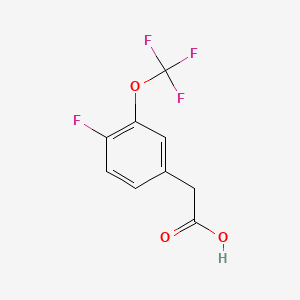 molecular formula C9H6F4O3 B2780651 4-氟-3-(三氟甲氧基)苯乙酸 CAS No. 886501-32-2