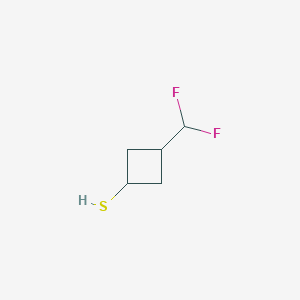molecular formula C5H8F2S B2780656 3-(Difluoromethyl)cyclobutane-1-thiol CAS No. 2503208-26-0