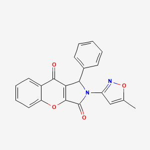 2-(5-Methyl-1,2-oxazol-3-yl)-1-phenyl-1,2-dihydrochromeno[2,3-c]pyrrole-3,9-dione